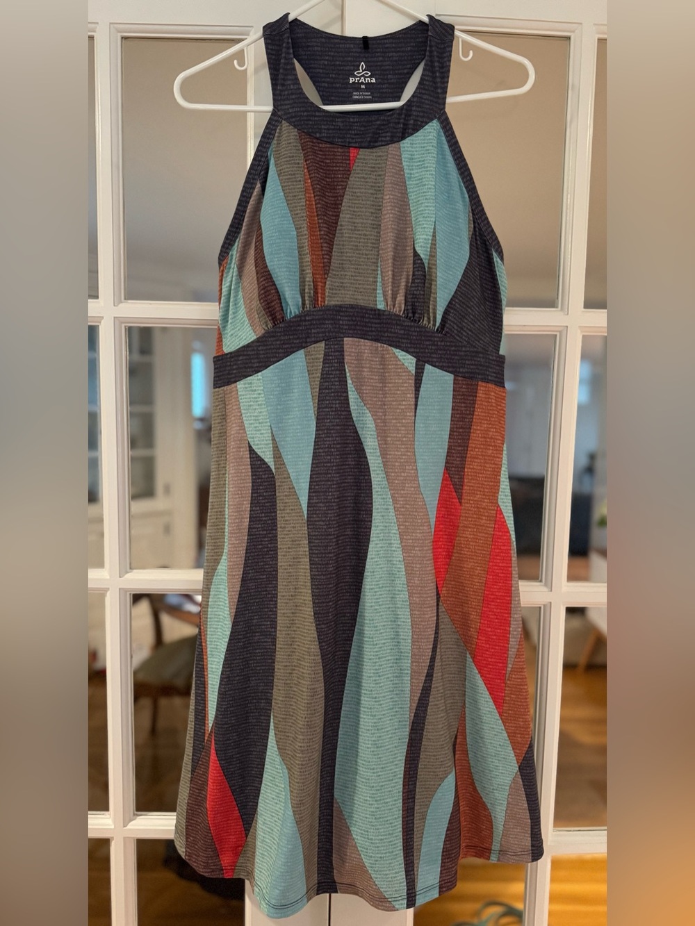 Prana Calexico Maxi Dress - Teal, Aqua, Brown & Red